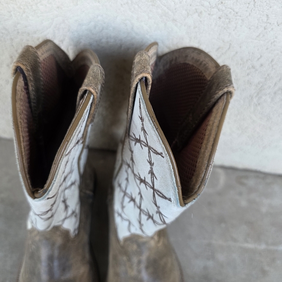 Twisted X Boots Western Cowboy Kids Bomber White Sz 2M - Picture 5 of 9